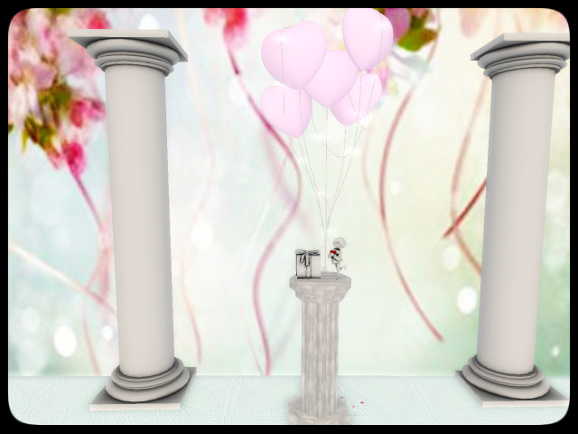 [AE] Wedding Store - Column with Balloons Pink