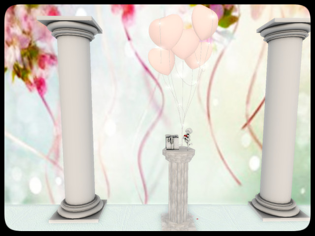 [AE] Wedding Store - Column with Balloons Peach