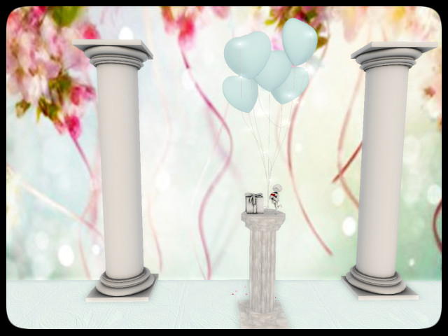 [AE] Wedding Store - Column with Balloons Green