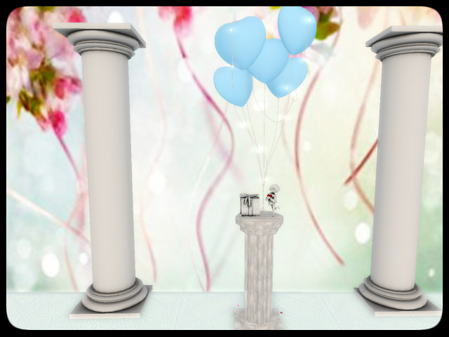 [AE] Wedding Store - Column with Balloons Blue