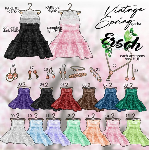 ERSCH - Vintage Spring Gacha LARA Dress -Jade-