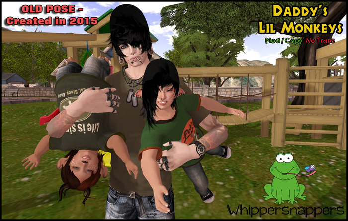! Whippersnappers ! - Dads Lil Monkeys (Retired pose-half off price)