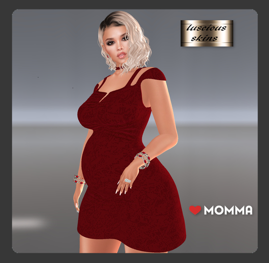 Lush velvet red dress for LoveMomma