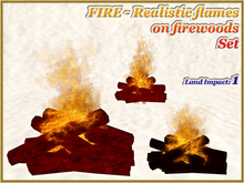 FIRE - Realistic flames on firewoods Set (1 LI) (Full perm)
