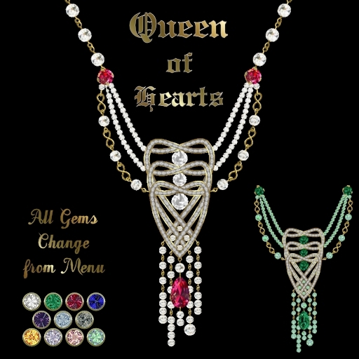 Ashira's Queen of Hearts Necklace & Earrings