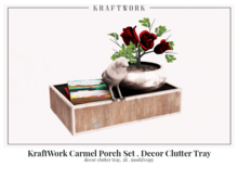 KraftWork Carmel Porch Set . Decor Clutter Tray (Add Me)