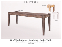 KraftWork Carmel Porch Set . Coffee Table (Add Me)