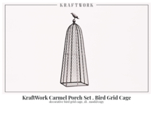 KraftWork Carmel Porch Set . Bird Grid Cage Tower (Add Me)