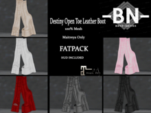 BayNNatioN- DESTINY OPEN TOE FATPACK LEATHER BOOTS (Maitreya)