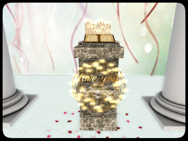 [AE] Wedding Store - Guest Book Pillar with Decorations