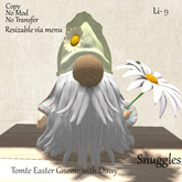 Tomte Easter Gnome with Daisy By Snuggles Boxed
