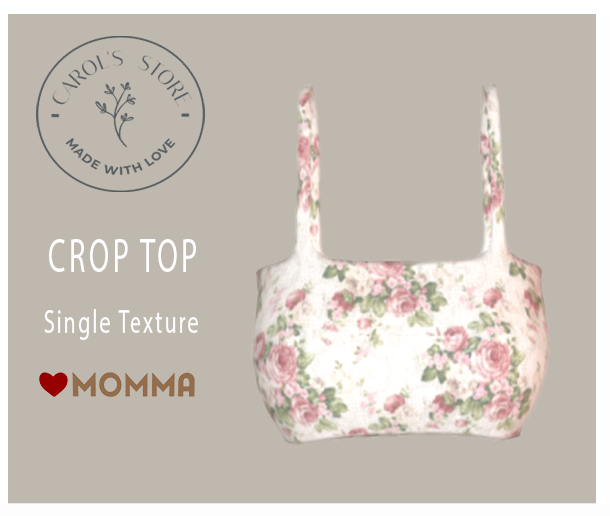 Crop Top Flowers Pink 