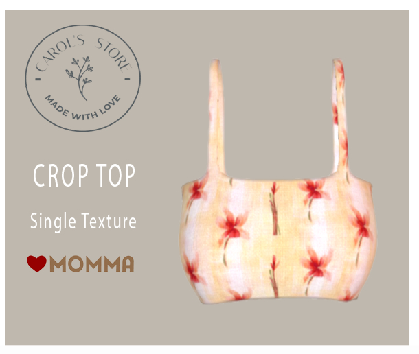 Crop Top Flowers Orange 