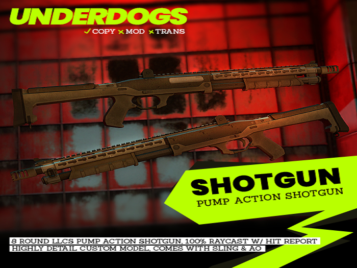 [UnderDogs] -Pump Action Shotgun  - Raycast