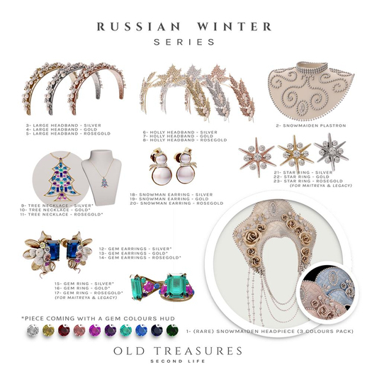 OLD TREASURES - 21 - RUSSIAN WINTER Star Ring Silver