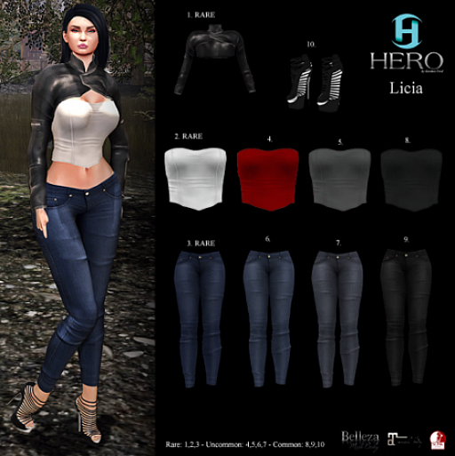 HERO - Licia - Top White -RARE  Physique