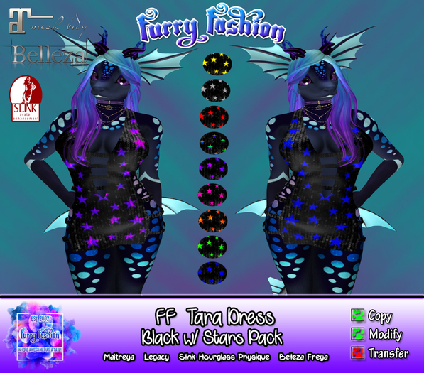~FF~ Tara Dress Black wStars