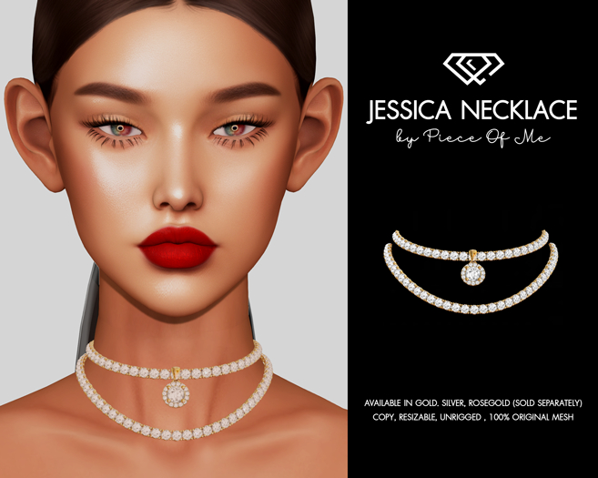 Second Life Marketplace - [POM] Jessica Necklace (Gold)