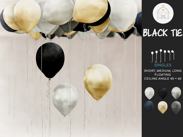 hive // single balloons . black tie