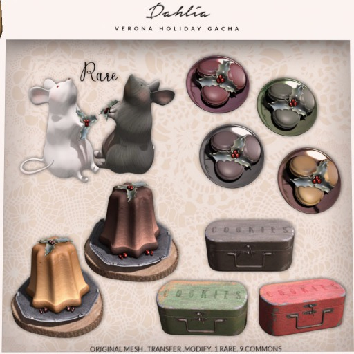 Dahlia - Verona Holiday - Macarons - Matcha (REZ)