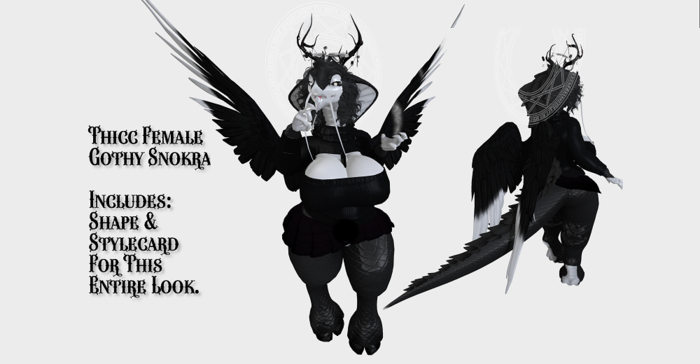 Thicc Female Gothy Snokra Shape & Style Card 
