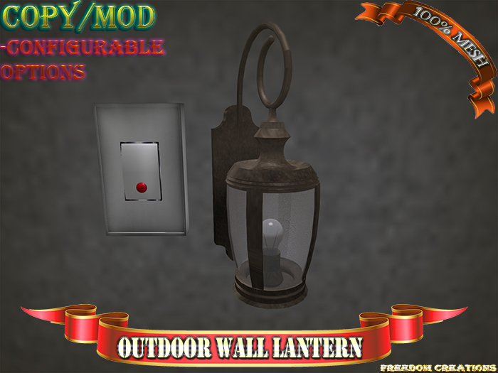 Outdoor wall lantern-Freedom creations