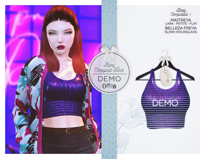 The Secret Store - Kimi Cropped Tank - Maitreya Lara & Petite & Flat, Belleza Freya, Slink Hourglass - DEMO