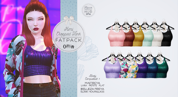 The Secret Store - Kimi Cropped Tank - Maitreya Lara & Petite & Flat, Belleza Freya, Slink Hourglass - Fatpack