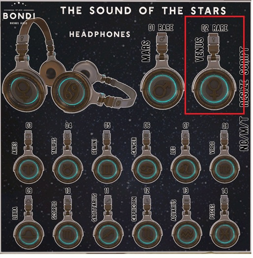 02.BONDI.SOTS Headphones.Venus RARE