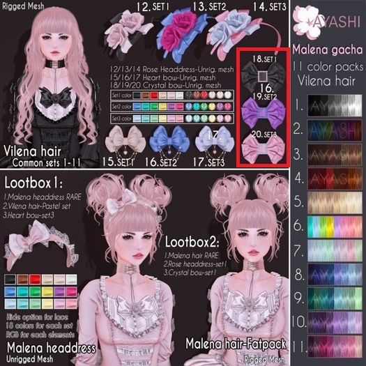 #19[^.^Ayashi^.^] Crystal bow-Set2