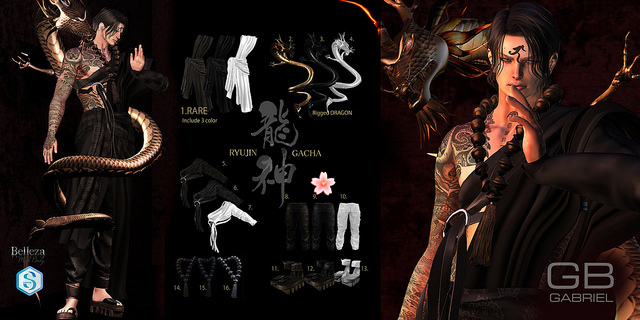 9 ::GB:: Ryujin pants (Signature) Black