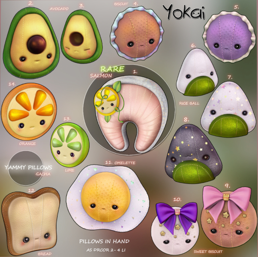13.YOKAI - Yammy Pillows  - Lime