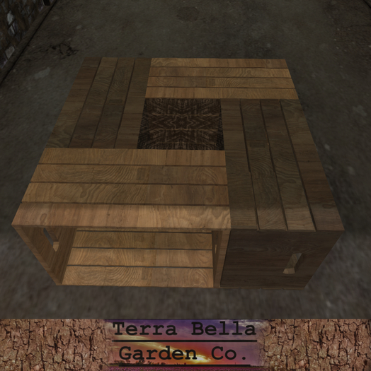 Inlaid Glass and Crates Table