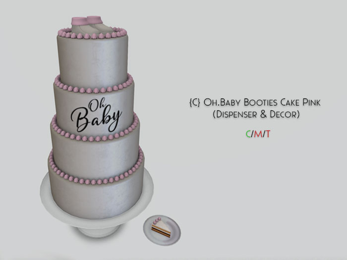 {C} Oh.Baby Booties Cake Pink