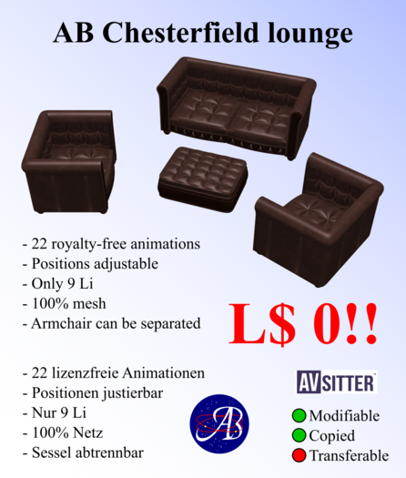 AB Chesterfield lounge set