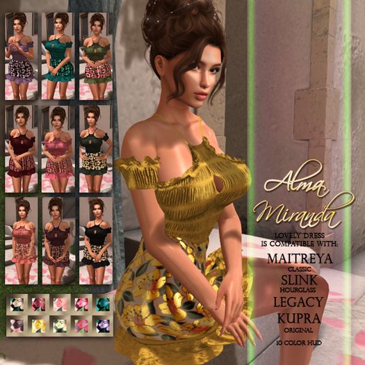 .: AlmaMiranda :. Hibiscus Ruched Dress