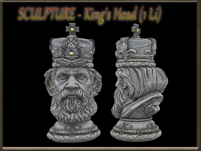 SCULPTURE - King's Head (1 Li) Full Perm