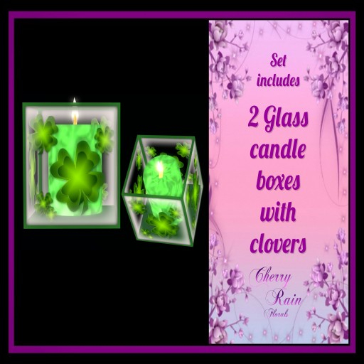 *CRF* Glass Clover candle boxes