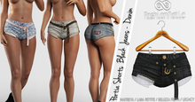 Portia Female Shorts Black Jeans - Denim - Maitreya Lara, Lara Petite, Belleza Freya, Legacy - FashionNatic