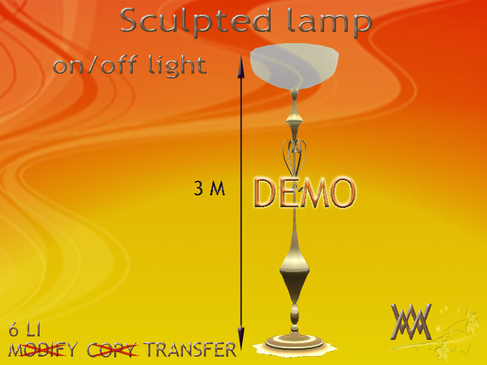 Lamp Wrought Iron Gold, floor, by Wild Motley DEMO