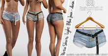 Portia Female Shorts Light Blue Jeans - Denim - Maitreya Lara, Lara Petite, Belleza Freya, Legacy - FashionNatic