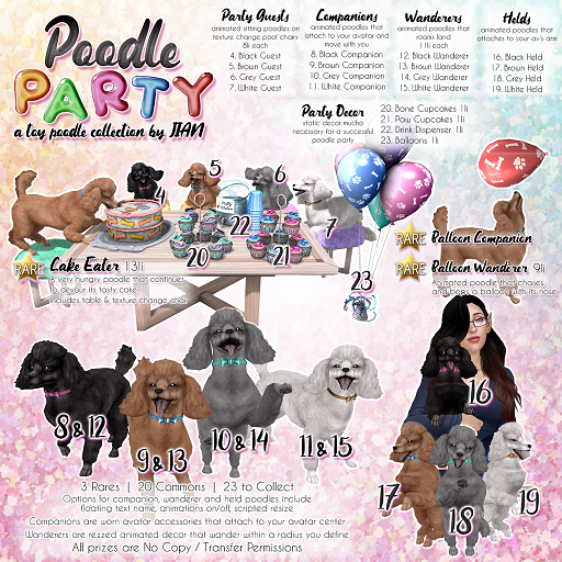 JIAN Party Poodles 3. Balloon Wanderer BOX RARE