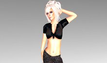 !Trio! knot top- black