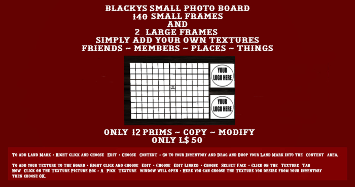 Blackys BLANK Photo Board Small V5