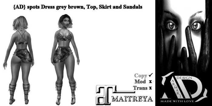 {AD} spots Dress grey brown Maitreya(Add Me) 5 Minutes Demo-Box