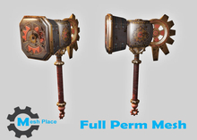 Mesh Place - Steampunk Hammer Axe - Full Perm Mesh