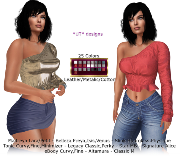 0006300 Mesh OneShoulder Top [Fatpack]