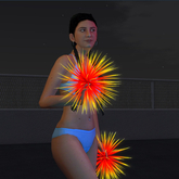 Rave Pompoms red / yellow