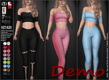 .:S&B:. Top and Pants Raven Basic 3 Multi Colours Demo - Kupra - Hourglass - Maitreya - Petite - Isis - Freya -Legacy