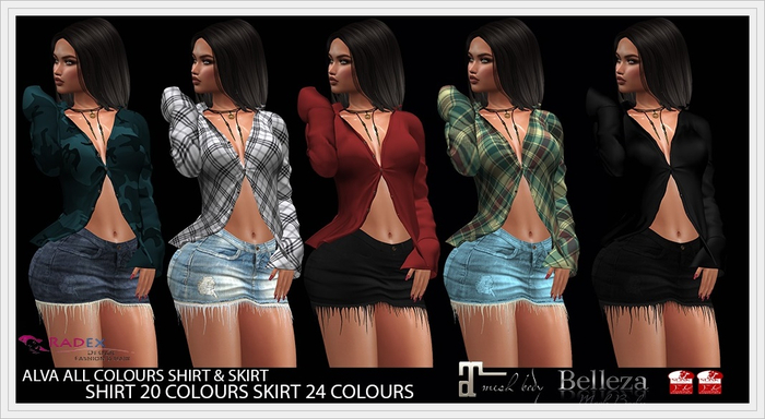 RADEX F 101 Mesh Alva All Colours Shirt & Skirt